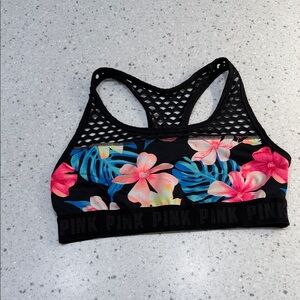 PINK Victoria's Secret Tropical Print Sports Bra